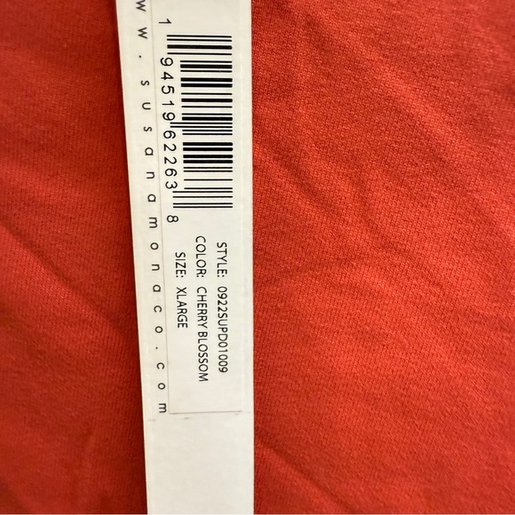 Susana Monaco Mini Dress Size XL Cherry Blossom Open Shoulder New - Picture 7 of 9